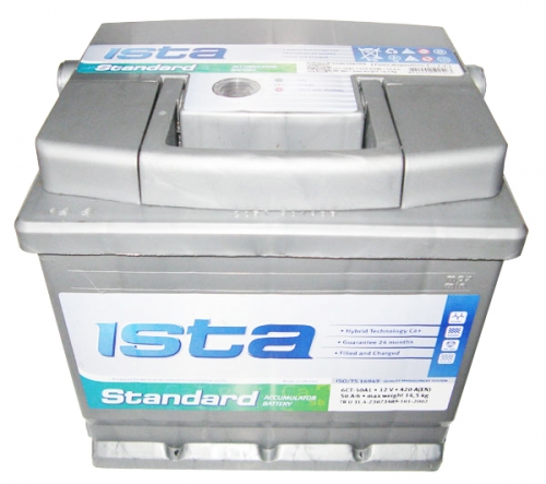Автомобильная стартерная батарея ISTA Standard 6СТ-50 A1 550 04 04 R+