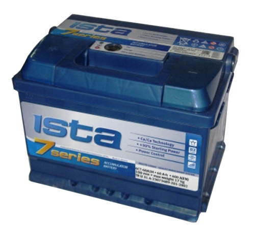 Автомобильная стартерная батарея ISTA 7 SERIES 6СТ-60 A2 H 560 22 12 L+