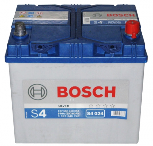 Автомобильная стартерная батарея BOSCH 6СТ-60 0092S40240 R+