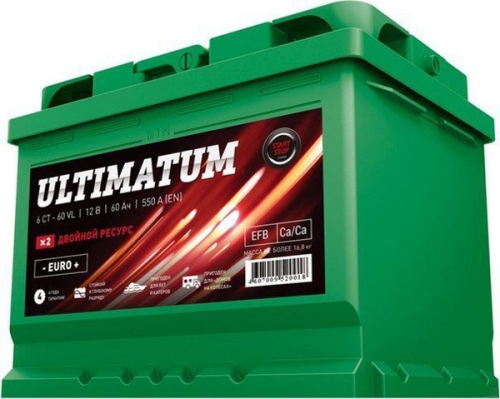 Автомобильная стартерная батарея Akom Ultimatum 6СТ-60 560 53 04 R+