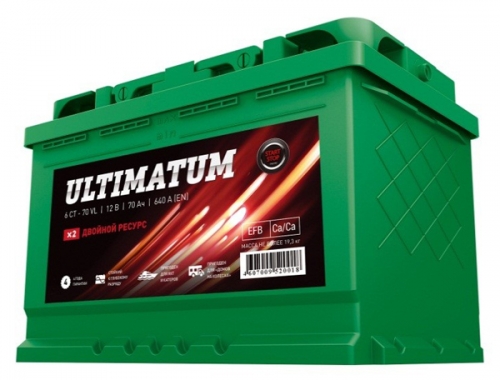 Автомобильная стартерная батарея Akom Ultimatum 6СТ-70 570 53 04 R+