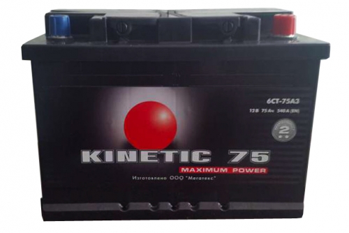 Автомобильная стартерная батарея KINETIC 6СТ-75 540А M2  L+